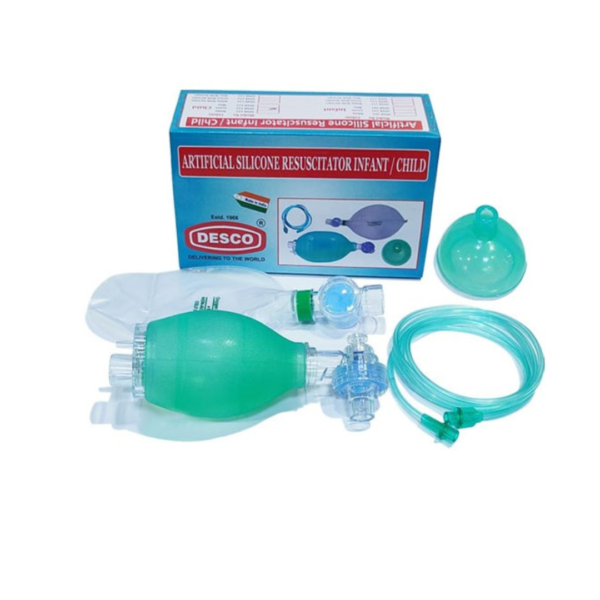 Silicone Resuscitator Child / infant Green-DSS45-SME